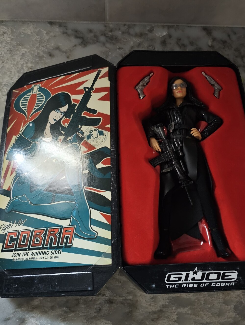 GI Joe Rise of Cobra Baroness 12" SDCC 2009 Exclusive Figure Complete Box Wear